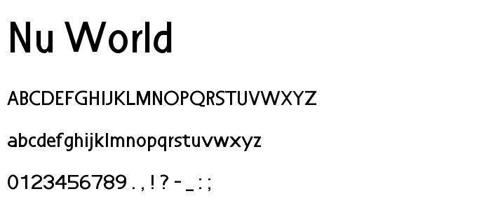 Nu World font